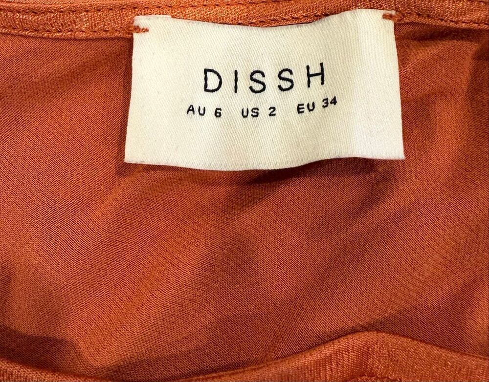 Dissh Charli Orange slip mini dress - Picture 4 of 5
